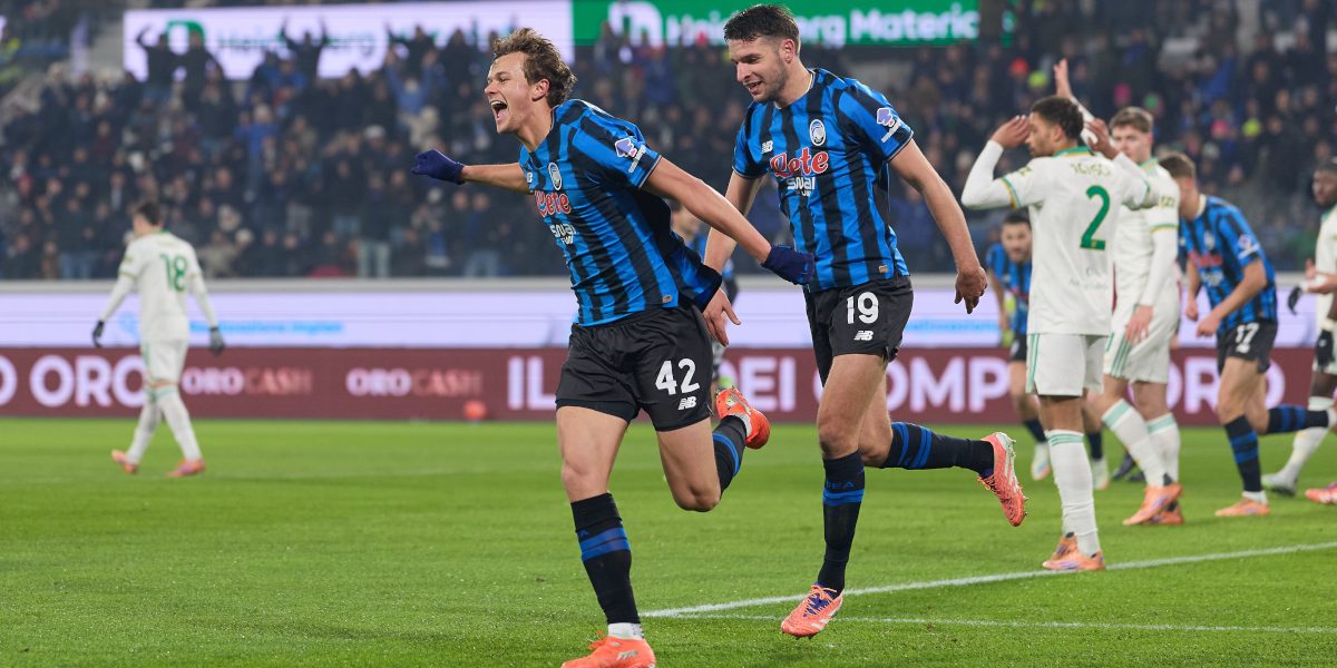 BERGAMO, ITALY - JANUARY 03: Giorgio Scalvini of Atalanta celebrates after scoring his team