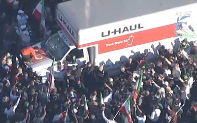 Chaos erupts as U-Haul drives into crowd during anti-Iranian regime rally in Westwood