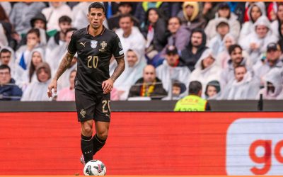 PORTO, PORTUGAL - NOVEMBER 16: Joao Cancelo of Portugal in action during the FIFA World Cup 2026 qualifier match between Portugal and Armenia at Estadio do Dragao on November 16, 2025 in Porto, Portugal.