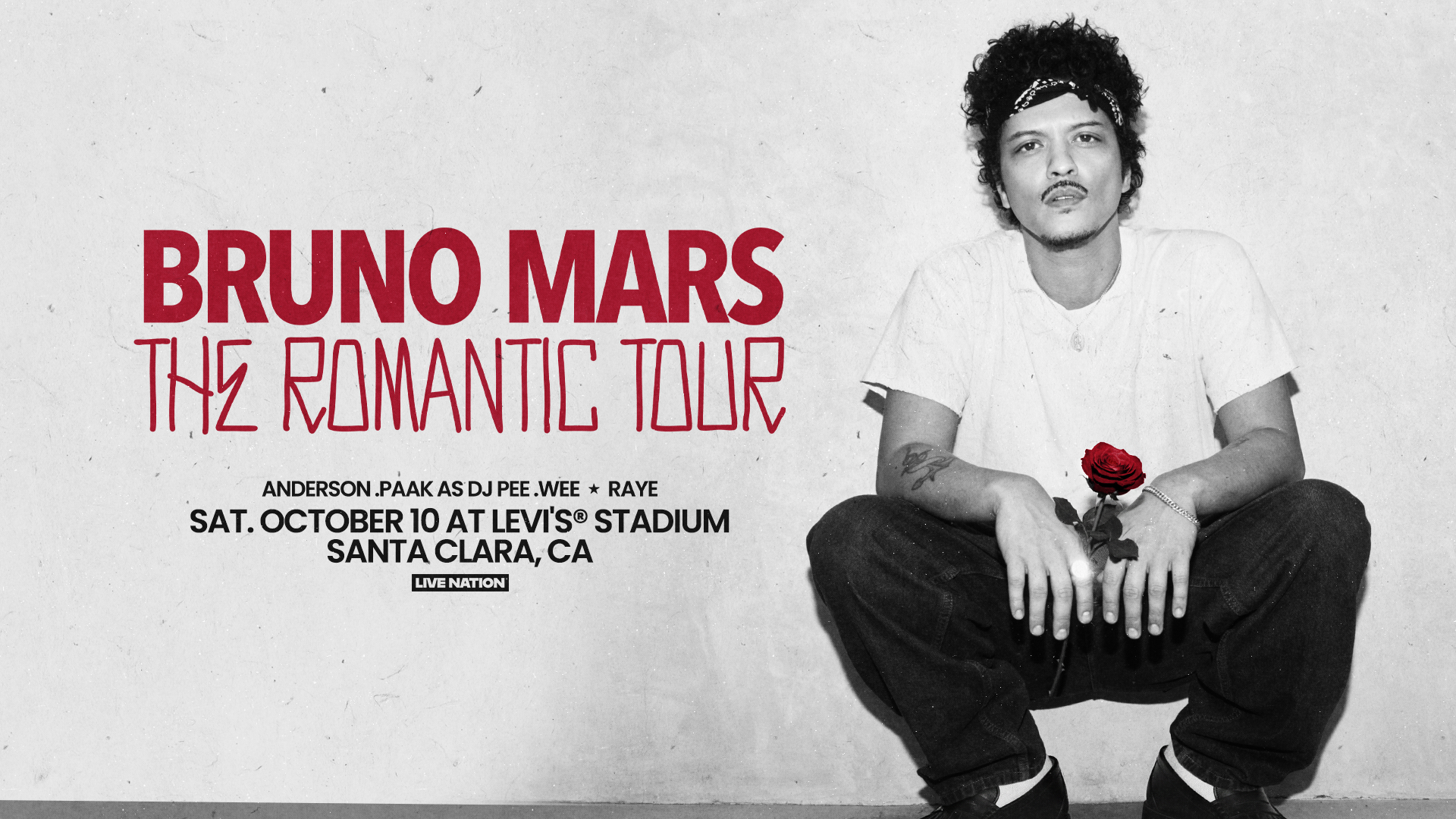 Bruno Mars readuce magia concertelor în 2026, cu The Romantic Tour Bruno Mars, superstarul global câștigător al premiilor GRAMMY®, își va desfășura primul turneu complet de headlining în aproape un deceniu, sub titlul „The Romantic Tour”
