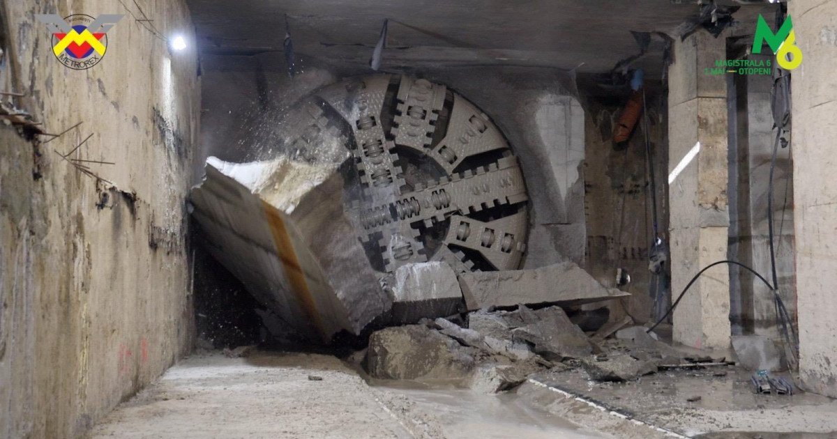 „Scutul de forare ‘Sfânta Maria’ ajunge la Gara Băneasa, tunel peste 2 km”