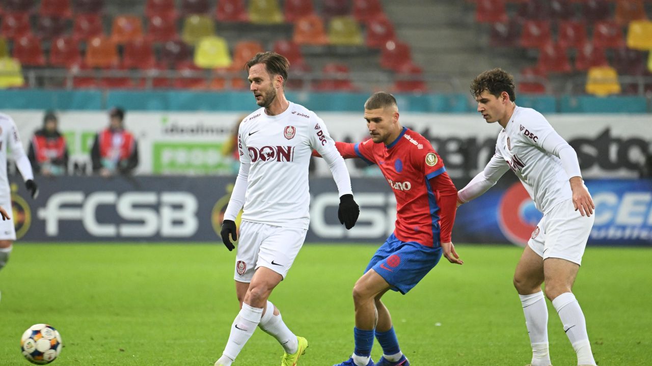 CFR Cluj învinge FCSB cu 3-1; gol anulat pentru ardeleni, Cordea a marcat