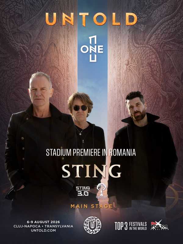 Celebrul Sting va urca pe scena UNTOLD 2026 din Cluj