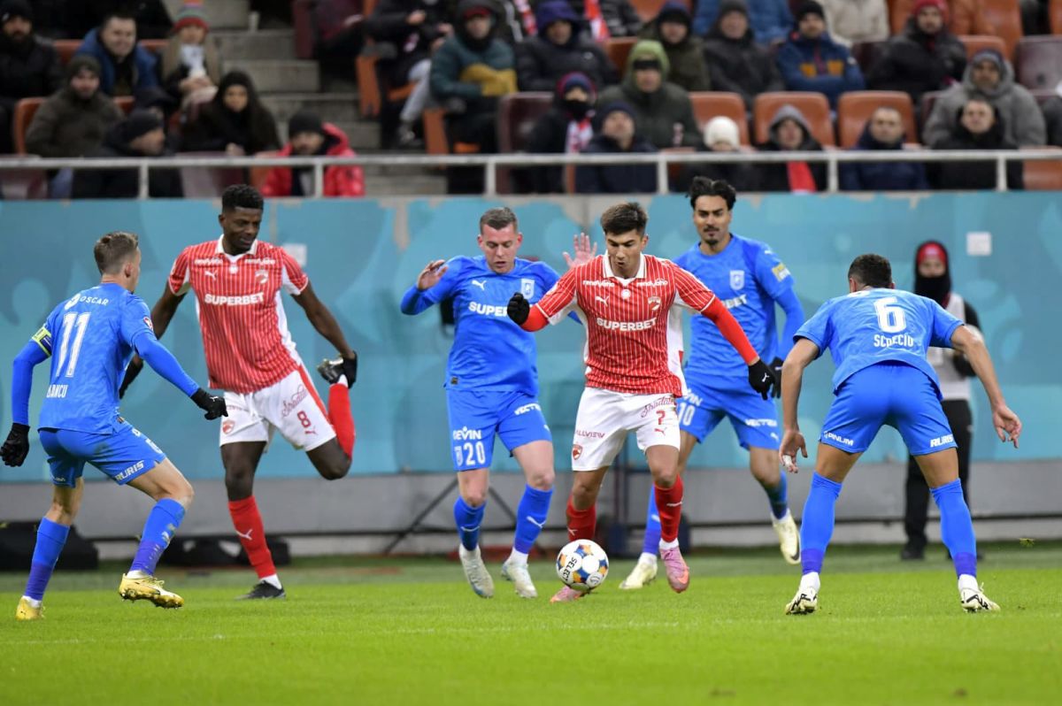 Dinamo și Universitatea Craiova înfruntare tensionată, fără goluri pe Arena Națională Partida dintre Dinamo și Universitatea Craiova, epilogul rundei #26 din Superligă, s-a încheiat la egalitate, 0-0, în fața a peste 15.000 de spectatori pe Arena Națională