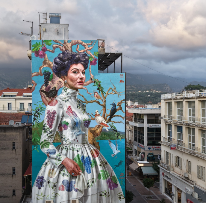 Orașul Kalamata, în inima Peninsulei Peloponez, își înscrie din nou pe harta artei urbane, grație unui mural spectaculos considerat cel mai bun din lume în 2025