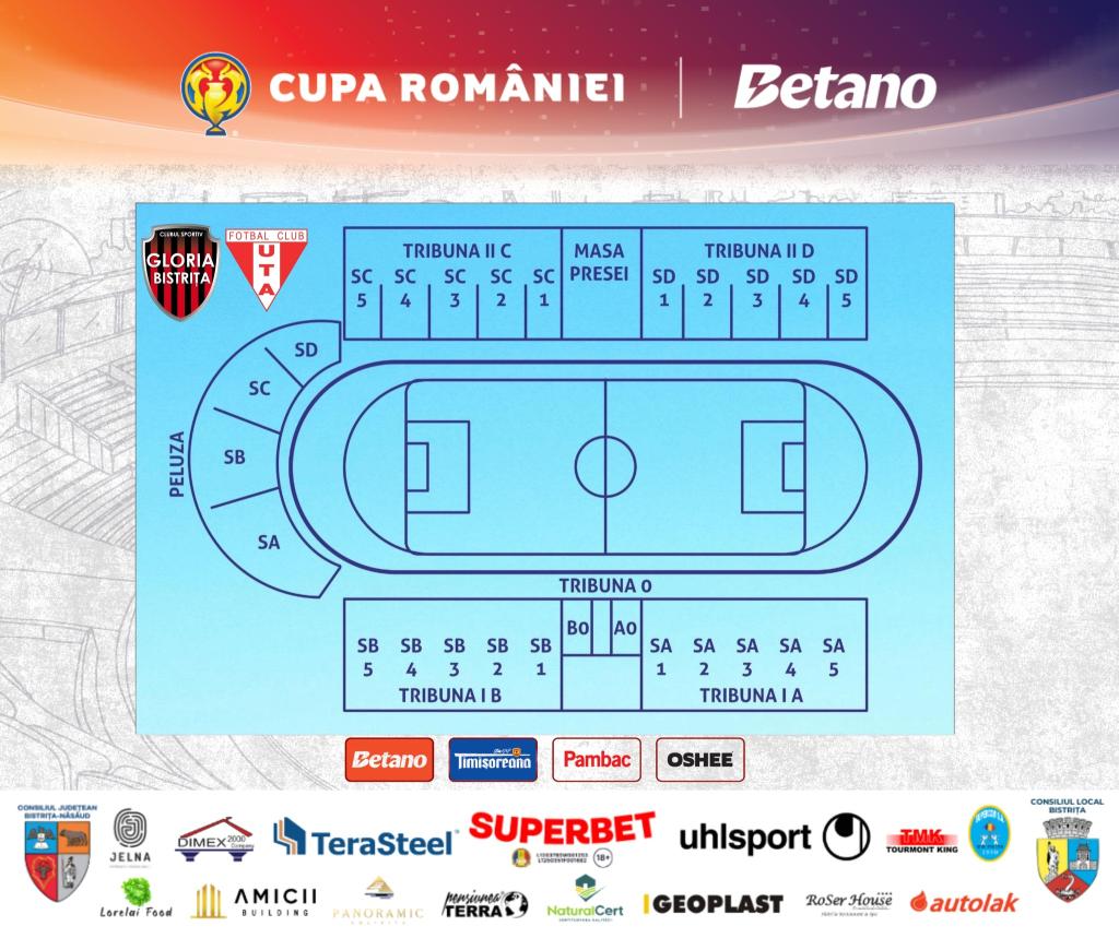 Gloria Bistrița se confruntă astăzi cu UTA Arad, în direct la ora 20.30!