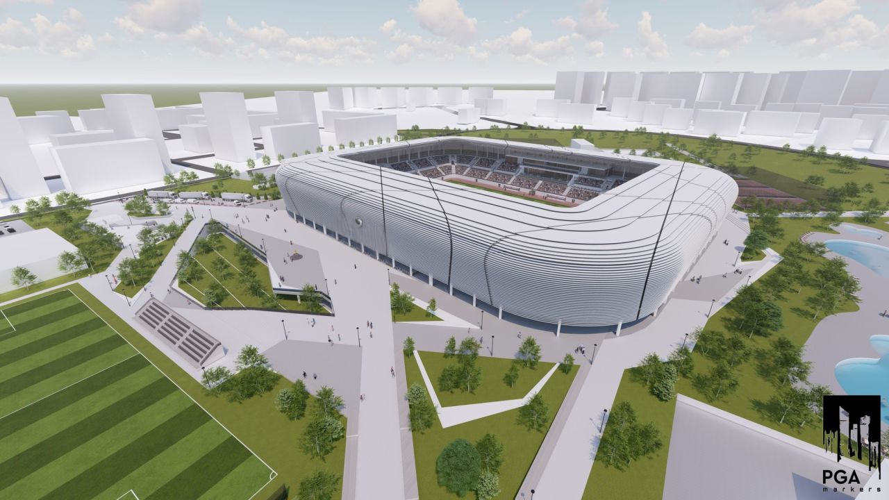 Stadionul „Corvinul” se construiește, dar primăria trebuie să investească mult.