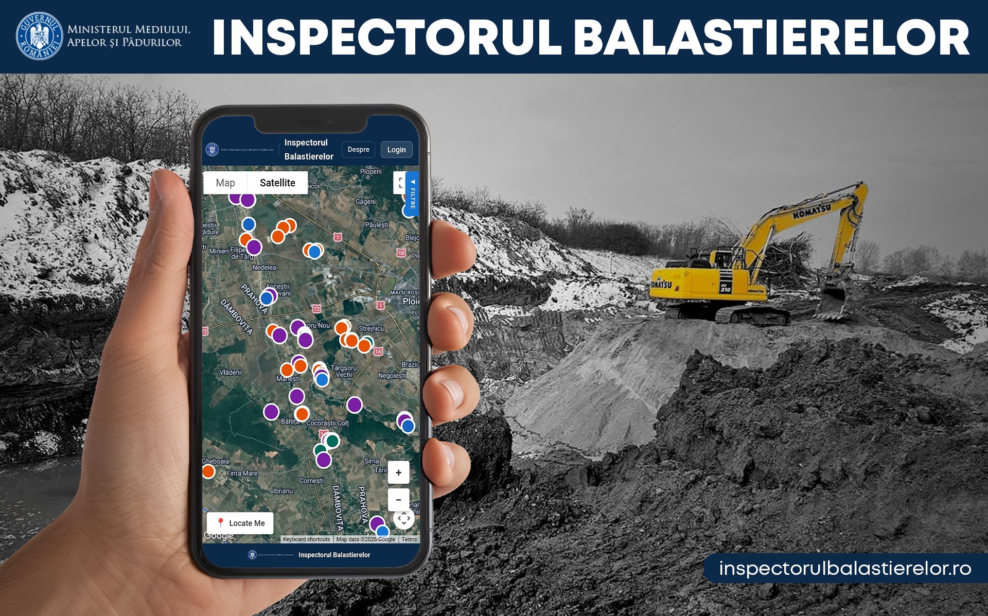 Lansare oficială a platformei Inspectorul Balastierelor: un pas major spre transparență și control în domeniul exploatărilor minerale Ministerul Mediului, Apelor și Pădurilor a anunțat recent lansarea oficială a platformei Inspectorul Balastierelor, o hartă digitală publică care permite vizualizarea și verificarea exploatărilor de agregate minerale autorizate la nivel național