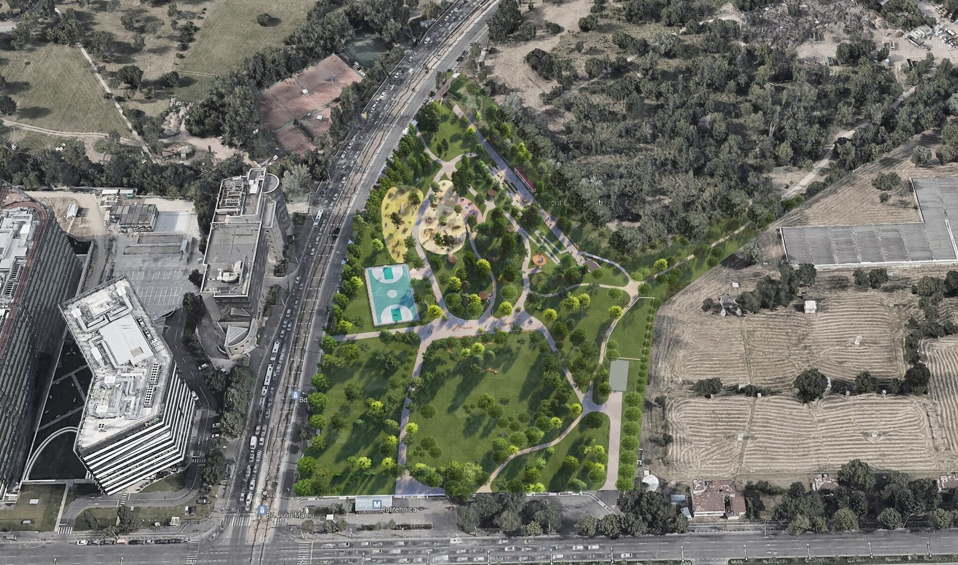 A fost lansată oficial licitația pentru amenajarea „Parcului SRI” din zona Grozăvești, anunțând un pas important în planul de transformare a unui teren de aproximativ 3,5 hectare, recent expropriat de la Serviciul Român de Informații, într-un spațiu verde modern și accesibil bucureștenilor