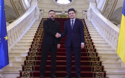 Zelenski și Nicușor Dan pe subiect de alianță strategică România-Ucraina, în timp ce la Cotroceni se desfășoară proteste