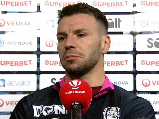 Andrei Cordea, atacantul reprezentativ al CFR Cluj, a fost vizibil marcat de eliminarea echipei sale din Cupa României, suferită în partida cu Universitatea Craiova