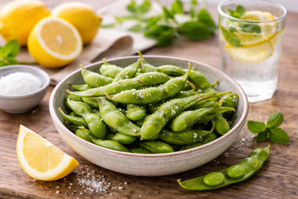 Edamame, fasolea verde de soia care și-a făcut intrarea în bucătăriile din întreaga lume și a câștigat popularitate în special în sezonul estival, devine din ce în ce mai prezentă pe meniurile românești