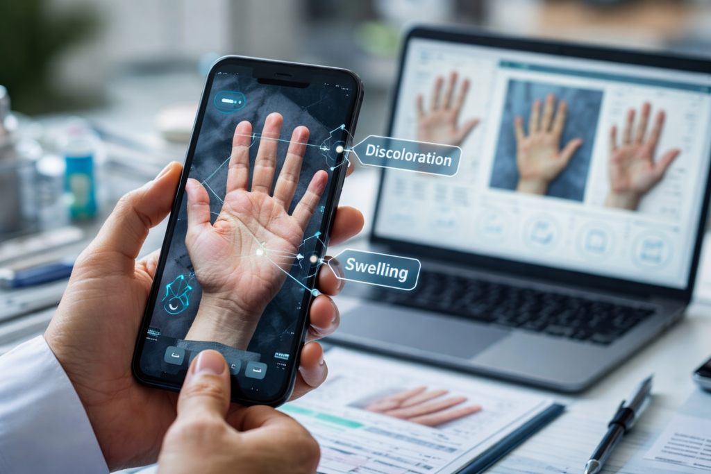 O fotografie banală a mâinii, făcută cu telefonul mobil, ar putea deveni în curând un instrument medical de excepție
