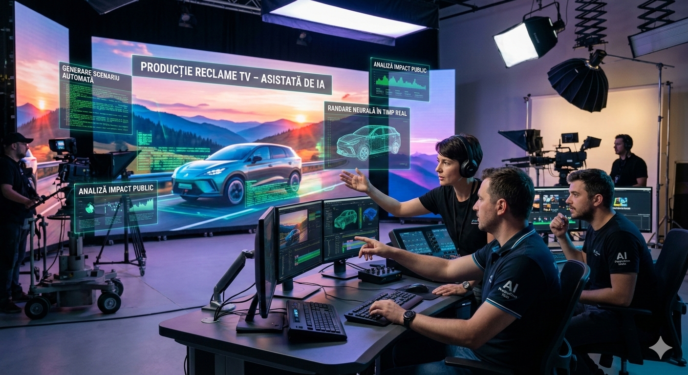 Inteligența artificială pătrunde oficial în zona publicității TV, marcând un moment semnificativ în evoluția industriei de marketing românești