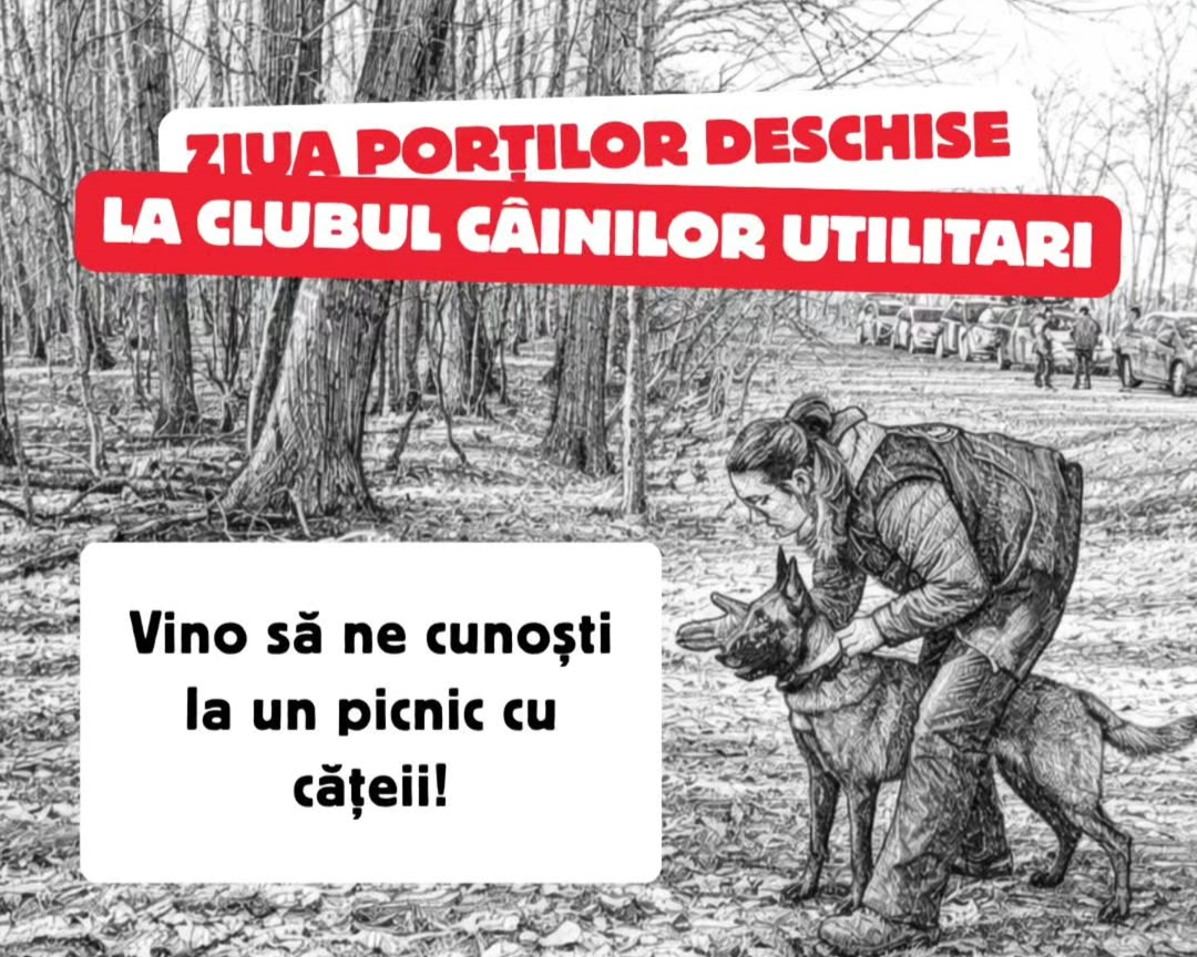 Ziua Porților Deschise la Clubul Câinilor Utilitari: Întâlnire pentru iubitorii de animale și viitori participanți la misiuni de salvare Sâmbătă, 21 martie, comunitatea iubitorilor de animale și persoanele interesate de activitățile de căutare și salvare cu câini sunt invitate la un eveniment special: Ziua Porților Deschise organizată de Clubul Câinilor Utilitari (CCU)