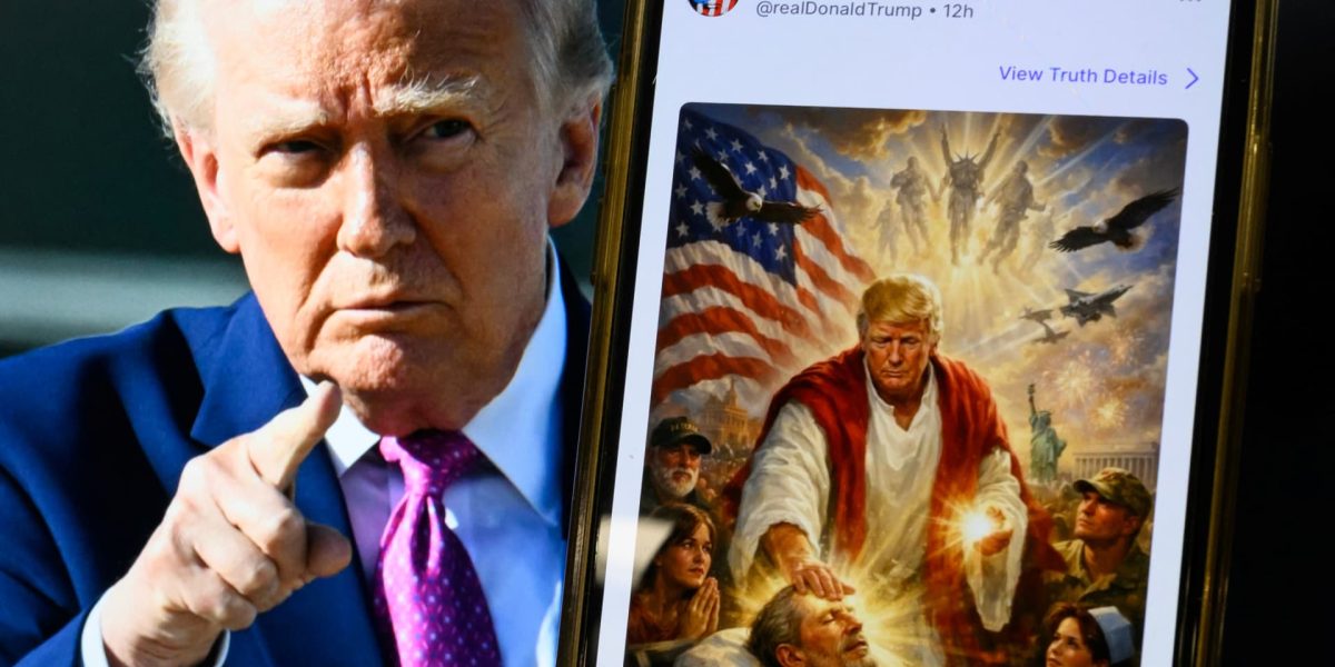 Trump, ștersura supremă: Imaginea cu el ÎN Iisus, ștearsă de pe Truth Social