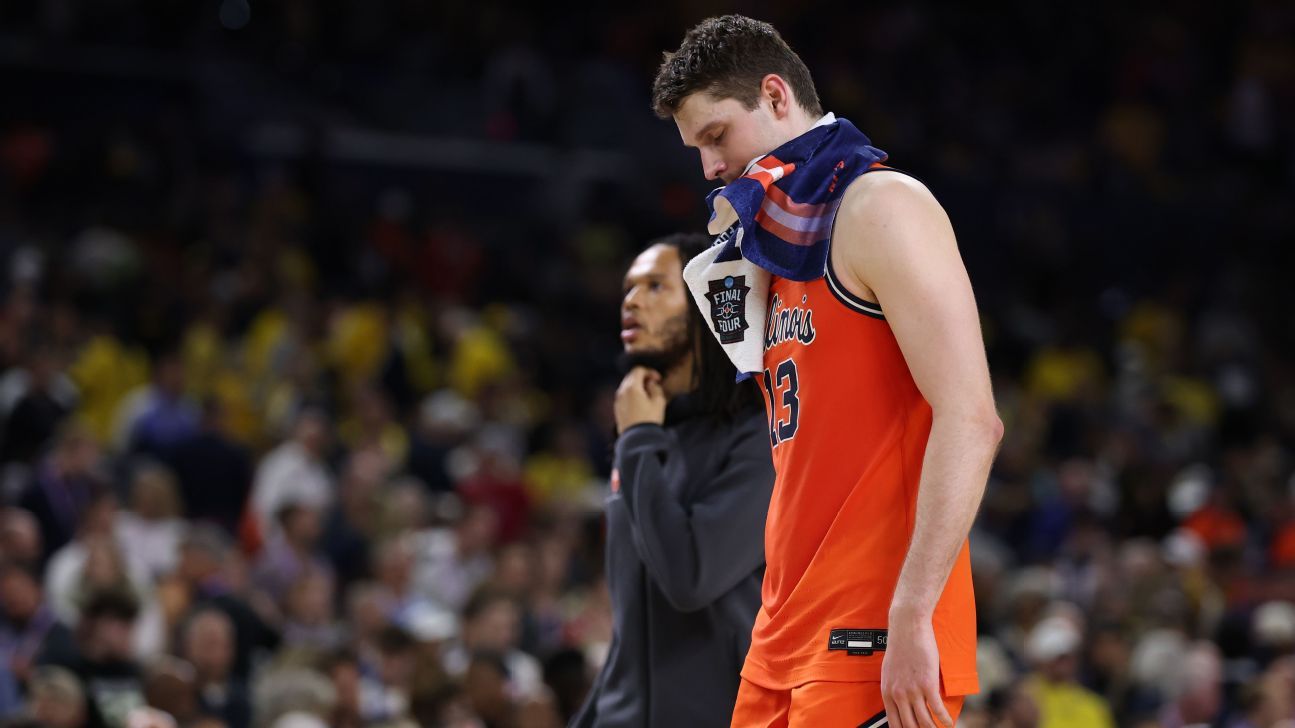 Illinois a fost eliminată din turneul NCAA de baschet masculin, după o înfrângere dureroasă în fața UConn în meciul din Final Four, disputat sâmbătă