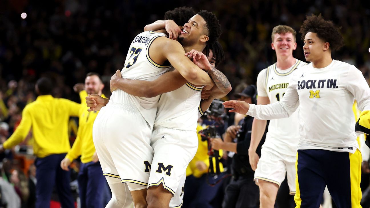 Michigan a devenit campioana națională la baschet masculin, după o finală tensionată în care a învins UConn cu scorul de 69-63