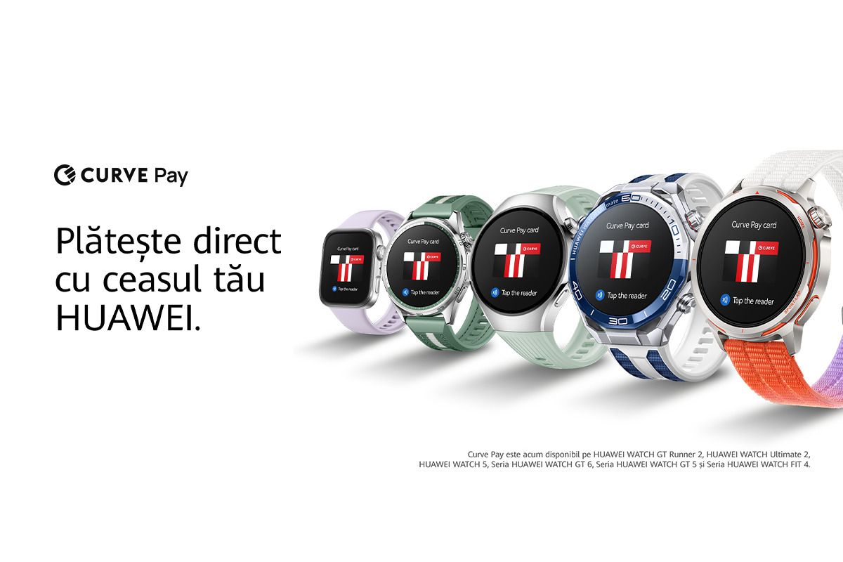 HUAWEI extinde funcția tap-to-pay pe smartwatch-urile sale în toată Europa Producătorul de tehnologie HUAWEI a anunțat extinderea serviciului Curve Pay în Europa, oferind acum funcționalitatea securizată tap-to-pay pe dispozitivele sale purtabile în peste 30 de țări, inclusiv toate statele membre ale Uniunii Europene, Regatul Unit, Norvegia, Islanda și Liechtenstein