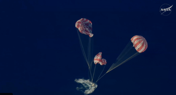 Orion, de 10 zile în spațiu, a revenit pe Pământ: VIDEO spectaculos