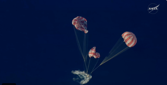 Orion, de 10 zile în spațiu, a revenit pe Pământ: VIDEO spectaculos