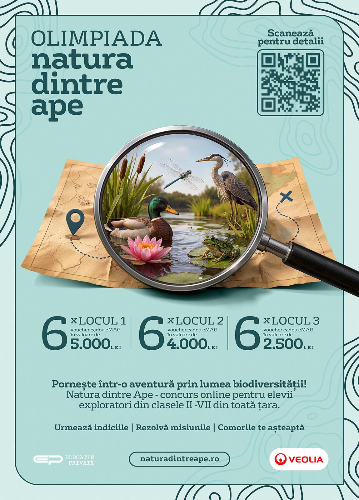 Veolia România extinde competiția de biodiversitate „Natura dintre Ape” la nivel național, marcând un pas semnificativ în promovarea educației ecologice în rândul tinerilor din întreaga țară