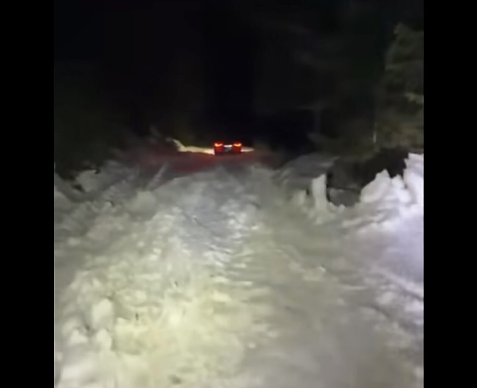 În noaptea de Înviere, tată și fiu, blocați de zăpadă în Cheile Oltețului
