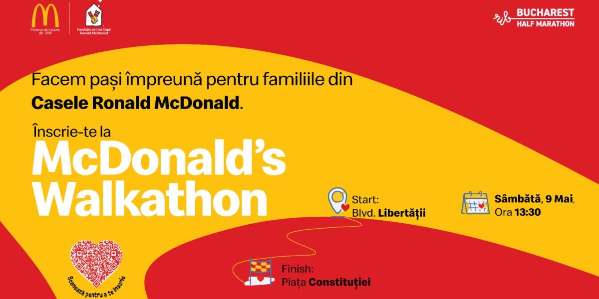 McDonald’s: Cursă caritabilă de 1 km în București, la Bucharest Half Marathon