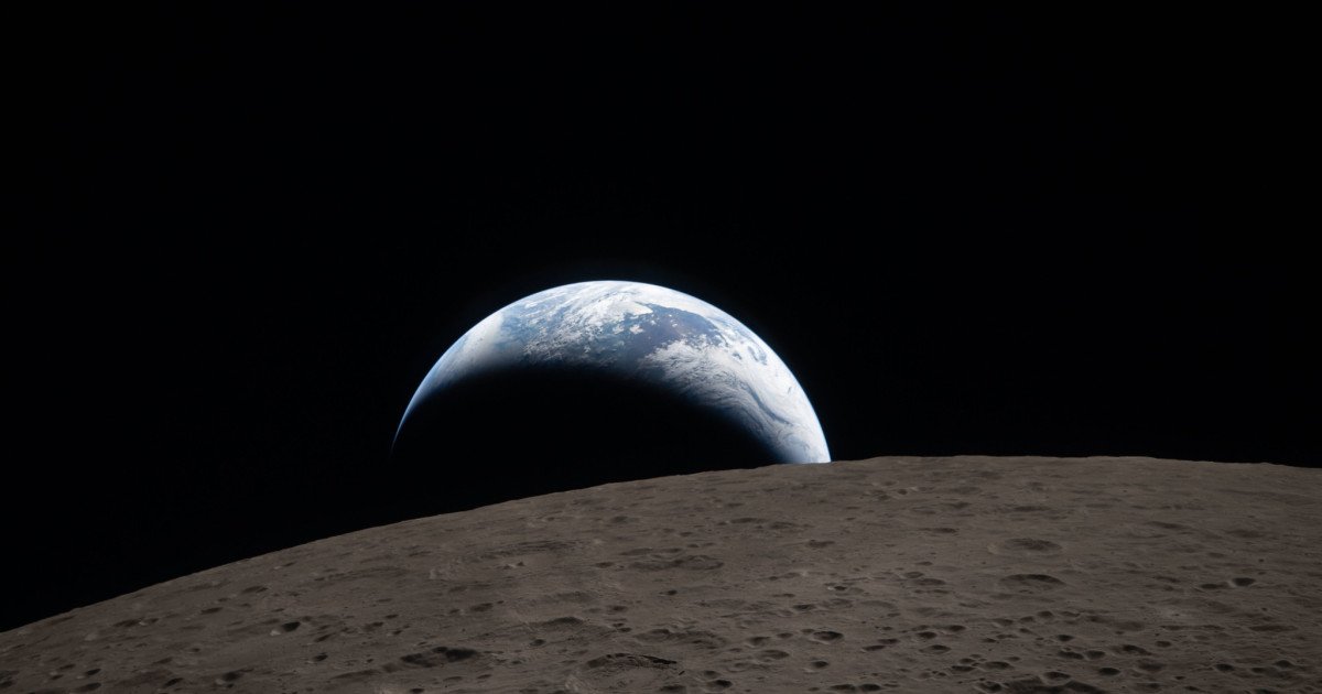 Apus de Pământ de pe Luna capturat de astronauții Artemis 2