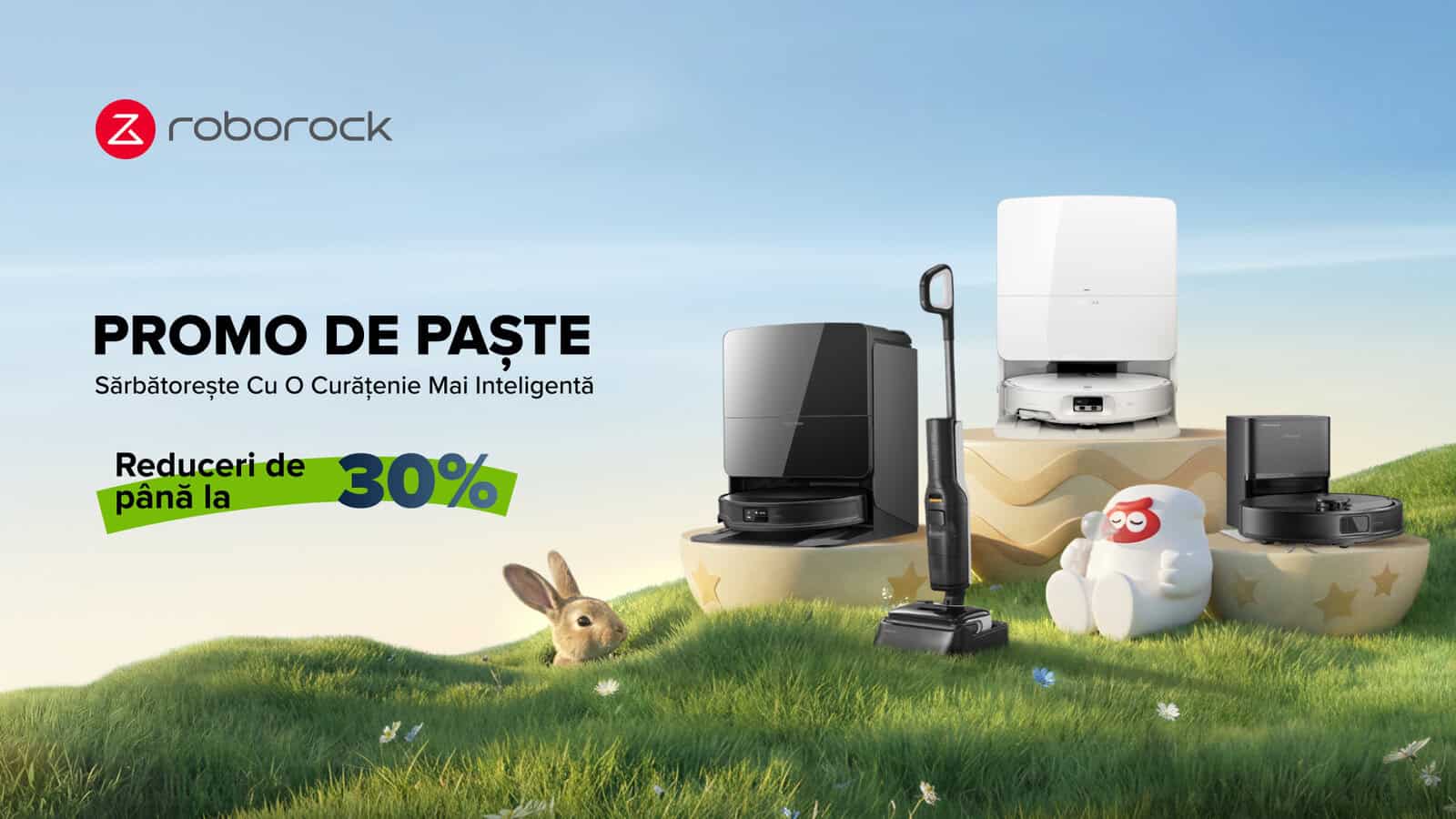 Roborock lansează reduceri de Paște, în concordanță cu campaniile promoționale din magazinele de specialitate Campaniile promoționale pentru sezonul de Paște sunt în plină desfășurare în întreaga țară, iar brandurile cunoscute din domeniul tehnologiei nu au rămas în urmă