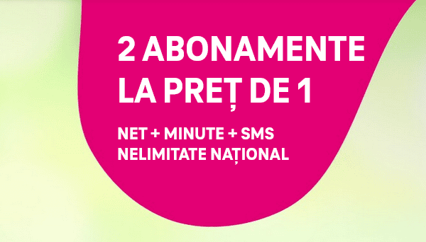 Telekom România, ultima ofertă: 2 abonamente nelimitate la preț de 1