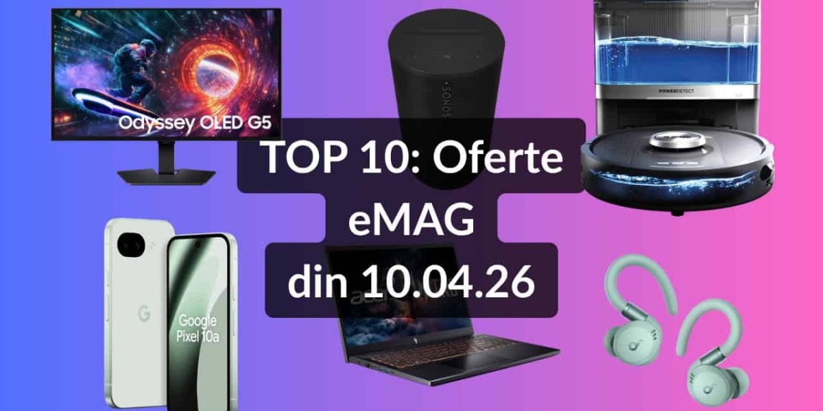 Top 10 eMAG: Căști Anker cu nota 4.80, cel mai bun Android și boxă Sonos