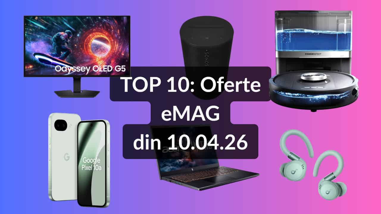 Top 10 eMAG: Căști Anker cu nota 4.80, cel mai bun Android și boxă Sonos