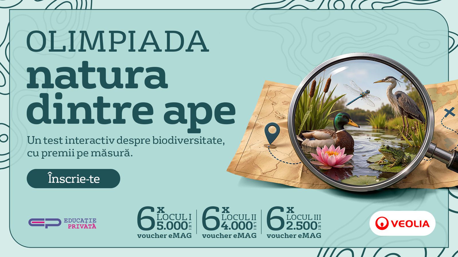 Competiția educațională „Natura dintre ape” devine națională pentru elevii din clasele II–VII Competiția educațională inițiată de Apa Nova București, companie a Grupului Veolia, și-a extins anul acesta aria de desfășurare la nivel național, devenind un proiect cu impact pentru elevii din întreaga țară