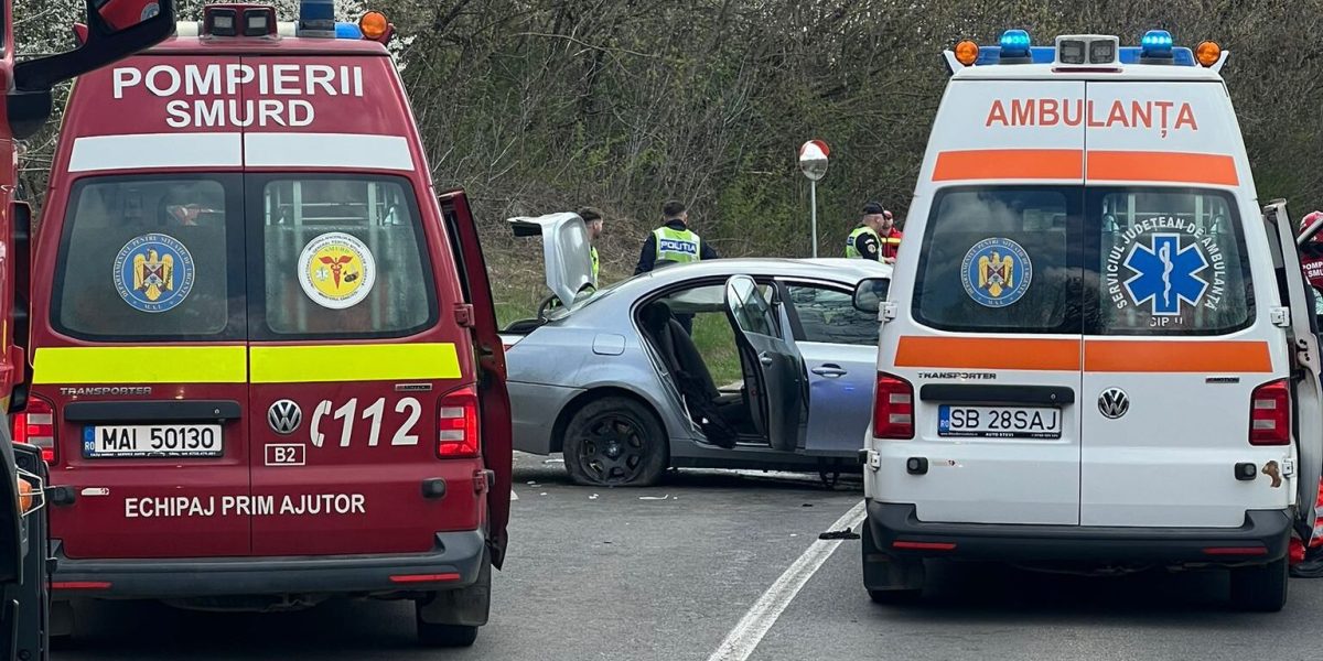 Accident GRAV la Mediaș: Planul Roșu, 6 răniți, drumul spre Moșna blocat