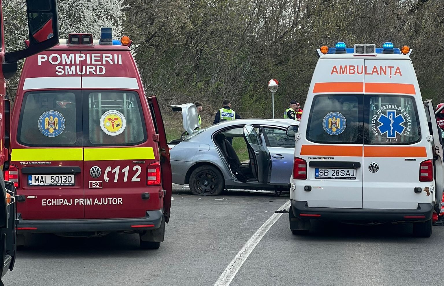 DN 3 Călărași: Accident teribil, 4 răniți, inclusiv copil