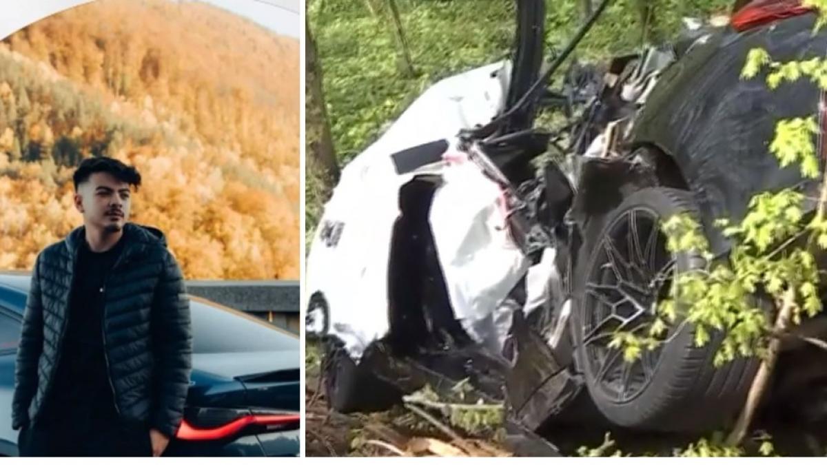 Impact teribil în Snagov: Doi tineri, cu 140 km/h într-un copac!
