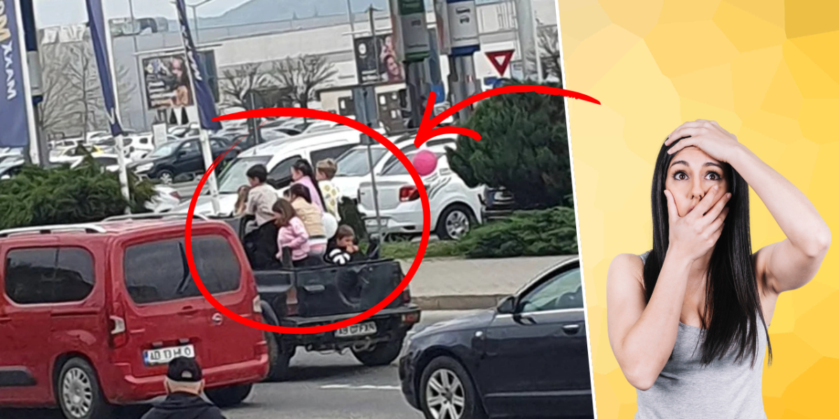 ȘOC în Alba: Șapte copii, transportați ilegal în benă pe un drum aglomerat