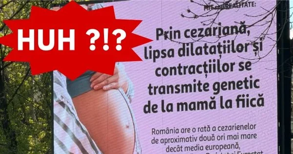 Afacerea anti-cezariană: Cine plătește panourile stradale