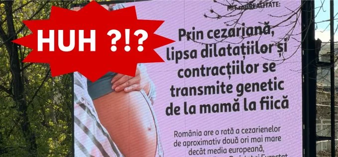 Afacerea anti-cezariană: Cine plătește panourile stradale