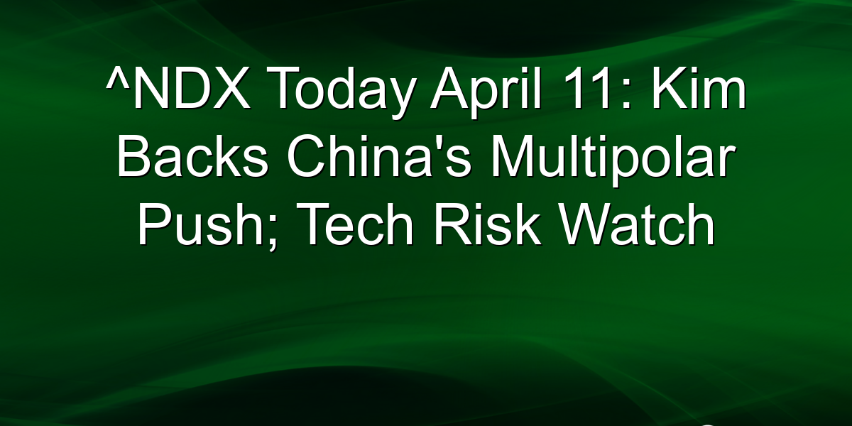 ^NDX azi: KIM sprijină China în noua ordine mondială, riscuri pentru tech