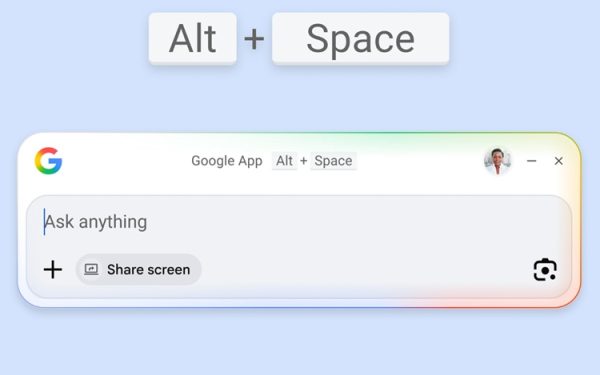 Google revoluționează Windows: Search și AI, direct pe desktop!