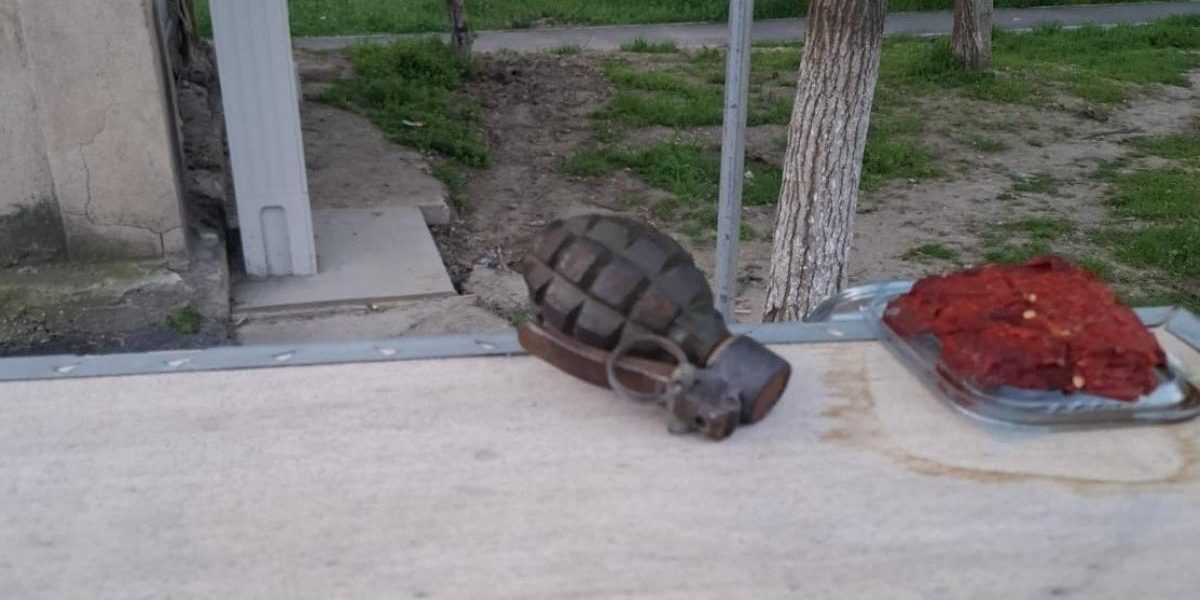 Grenadă defensivă, descoperită între blocuri la Galați