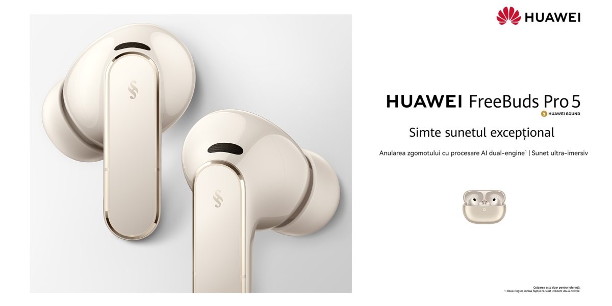 HUAWEI FreeBuds Pro 5: Muzică perfectă oriunde, chiar și-n haosul urban
