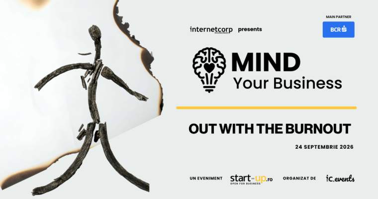 Mind your Business 2026 devine un spațiu de discuții despre burnout în rândul antreprenorilor Anul acesta, evenimentul Mind your Business 2026, dedicat sănătății mentale a antreprenorilor, va include pentru prima dată o discuție profundă despre burnout