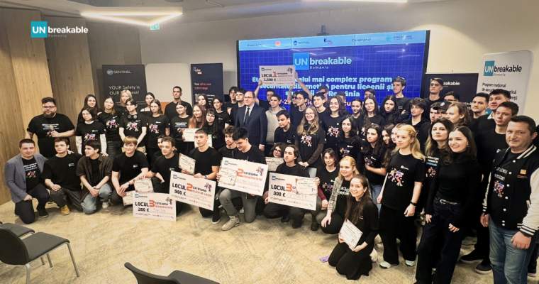 Unbreakable România, cel mai mare program național de educație în securitate cibernetică pentru liceeni și studenți, a încheiat ediția 2026 cu aproximativ 1.700 de participanți, care au concurat pentru a demonstra cunoștințele și abilitățile în domeniul securității digitale