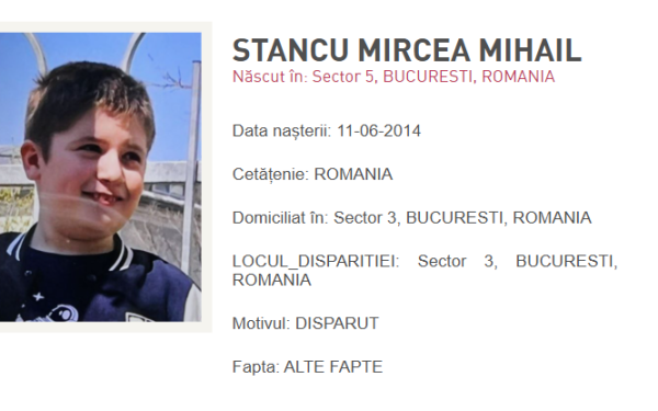 UPDATE: Copilul de 11 ani dispărut în București, Sector 3, a fost găsit