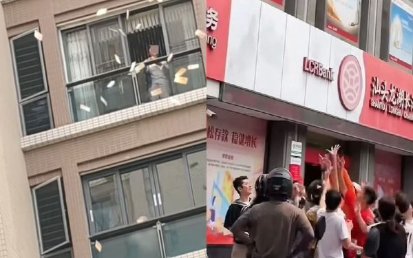 Ceartă uriașă în China: A aruncat peste 160.000 dolari de la balcon după un conflict cu soțul