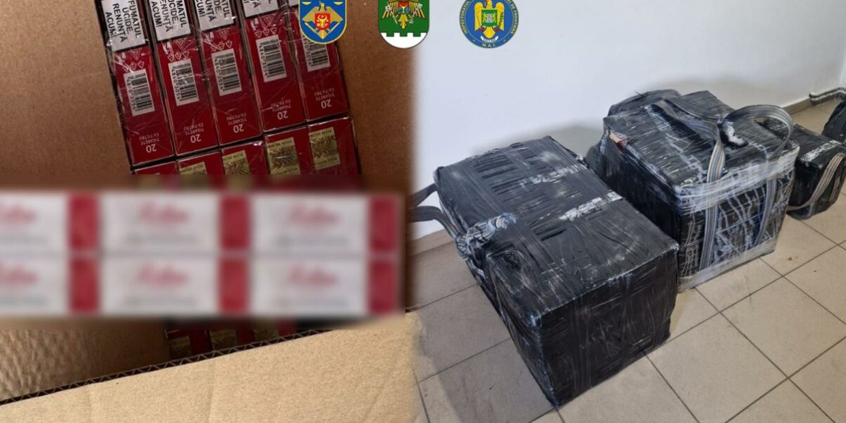 Rețea de contrabandă cu țigări, lovită în Republica Moldova. Poliția de Frontieră Română, implicată