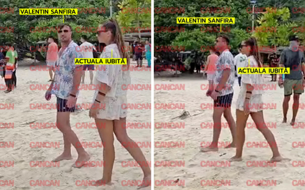 Sanfira, uitare rapidă? Artistul, surprins cu o sosie a fostei soții Codruța Filip